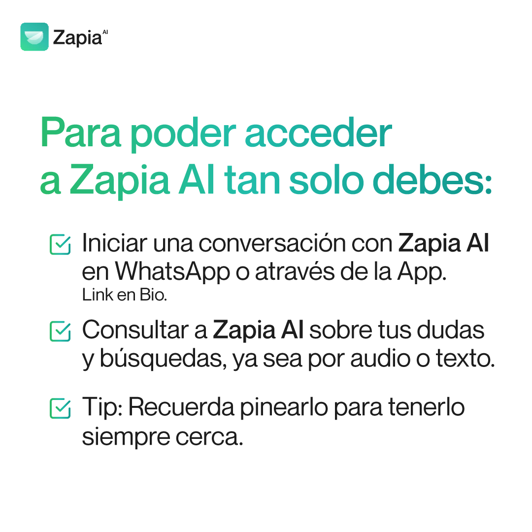 Gracias a Zapia AI, puedes utilizar inteligencia artificial en WhatsApp de una manera fácil y efectiva para resolver tus dudas, hacer consultas y búsquedas, entre otras cosas 📲