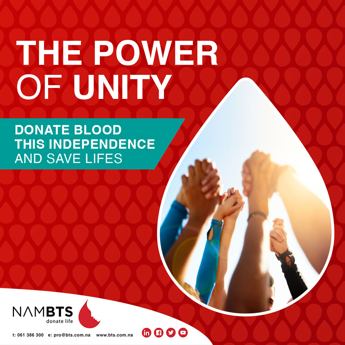 The power of unity. Donate blood during the month of March and save lives.

#resolvetodonateblood2024 #ThePowerOfUnity