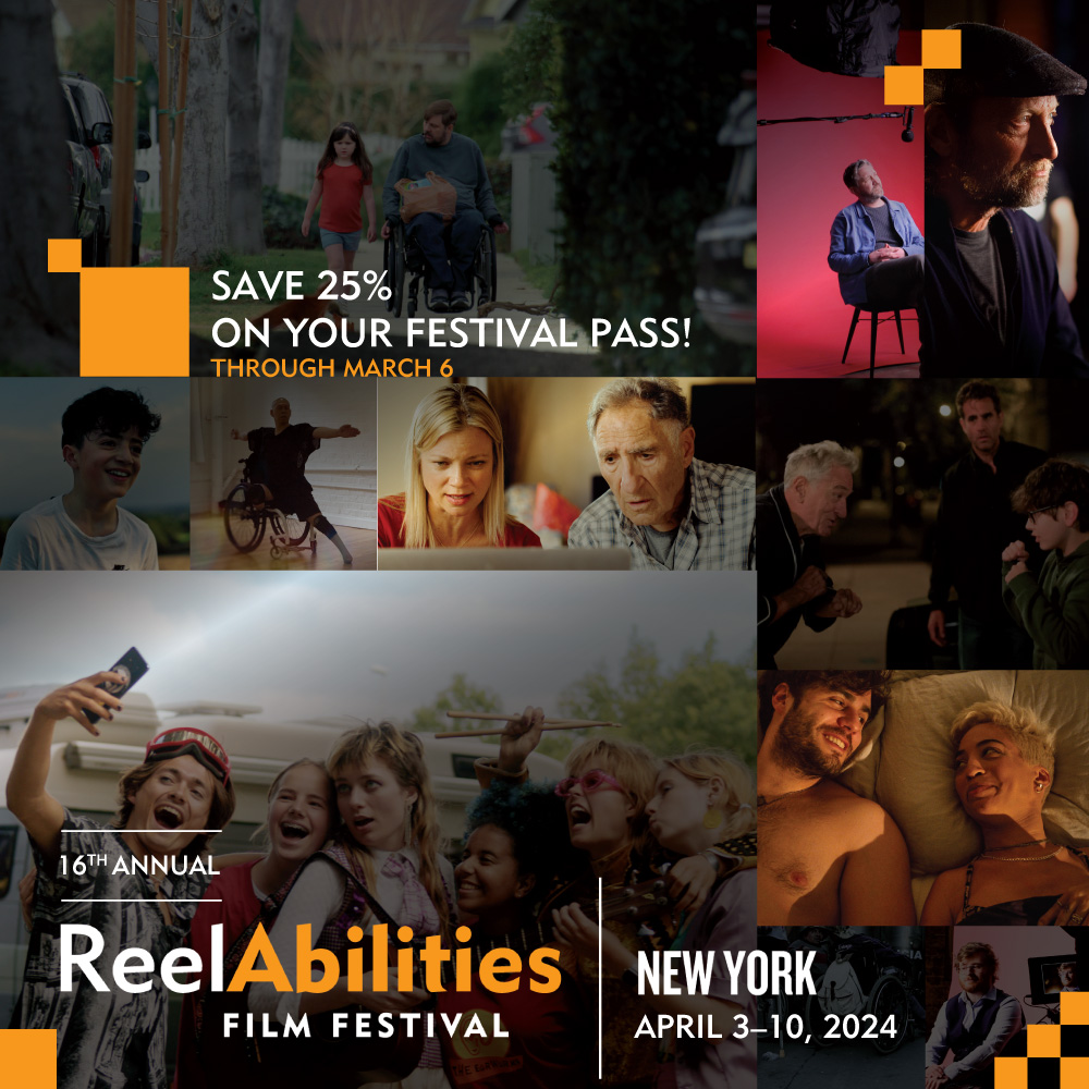 🔔LAST DAY TO GET YOUR EARLY BIRD DISCOUNT!!! 🔔
Save 25% on your festival pass - insert code earlybird2024 at checkout!

reelabilities.org/newyork

Celebrating Disability through Film
April 3-10

#filmfestival #disability #reelabilities #RFFNY2024 #accessibility #inclusion