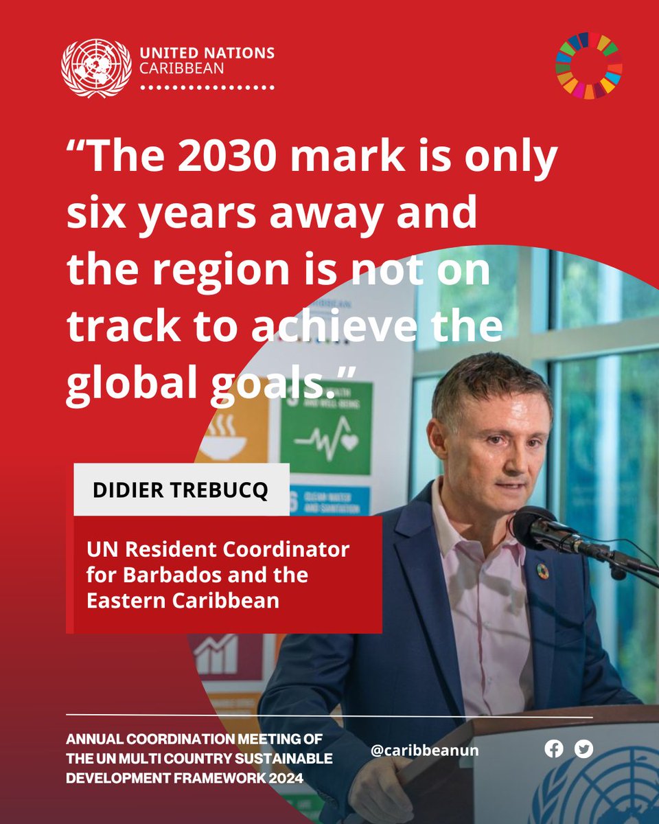 The 17 Sustainable Development Goals —our blue print for building a better world— has a timeline for implementation by 2030. @dtrebucq, UN Resident Coordinator at @UNBdosandOECS shares that the #Caribbean needs to accelerate progress to make this a reality. #MSDCF