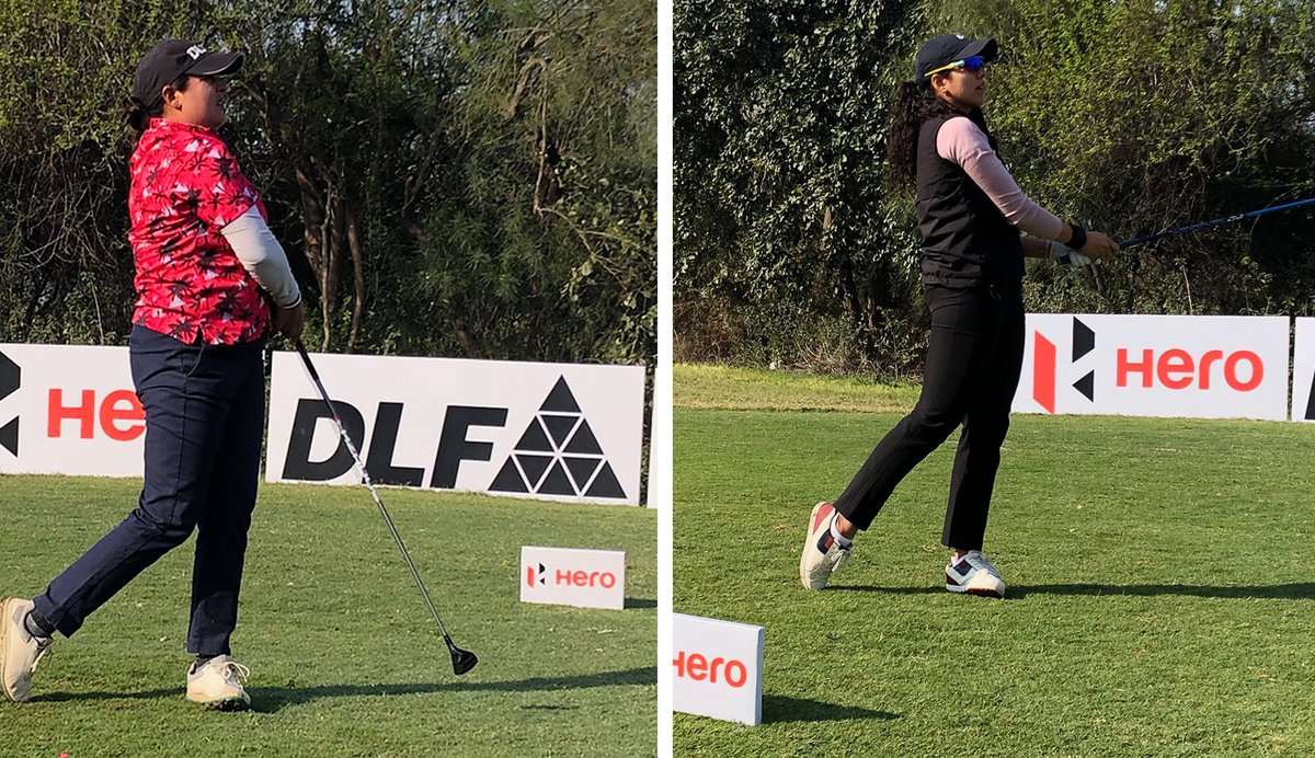 Halfway stage at the 5th leg of #HeroWomensProGolfTour at Golden Greens Golf Club sees @drallamandeep (10-under 134) ahead by 2 shots of @BishnoiGaurika, who shot a blistering -6 today. #WGAI #IndianGolf @HeroMotoCorp