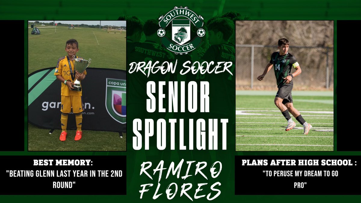 Senior Spotlight! <a href="/RamiroF14130372/">Ramiro Flores</a> has been the engine in the middle for the Dragons the past few years! This year he has really taken his game to the next level and can’t wait to see what the future holds! There goes that man!!
