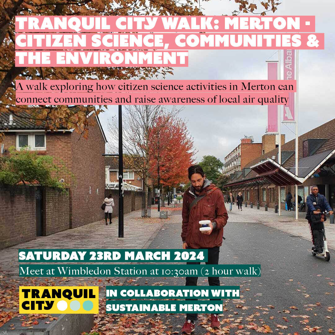 Participating in this year's #HappierOutdoorsFestival, join us for a #SpringWalk on Saturday 23rd March with @SustainableMert! 👣🌿 We'll be exploring how citizen science projects in #Merton can connect communities and raise awareness of local air quality eventbrite.com/e/tranquil-cit…