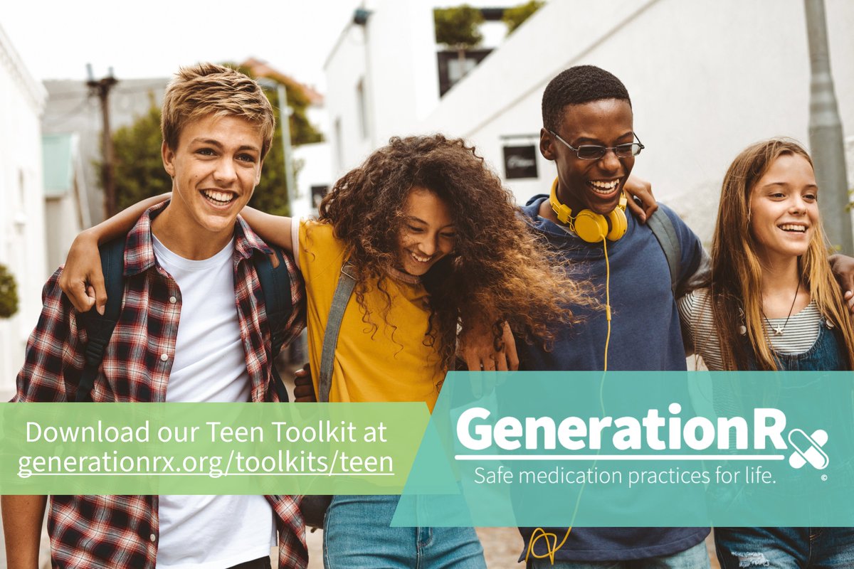 It's never too soon to talk to your teen about medication safety! The GenRx Teen Toolkit has activities and info that will help you share the key messages for safe medication practices regarding use, storage and disposal. Download our Teen Toolkit at generationrx.org/toolkits/teen.