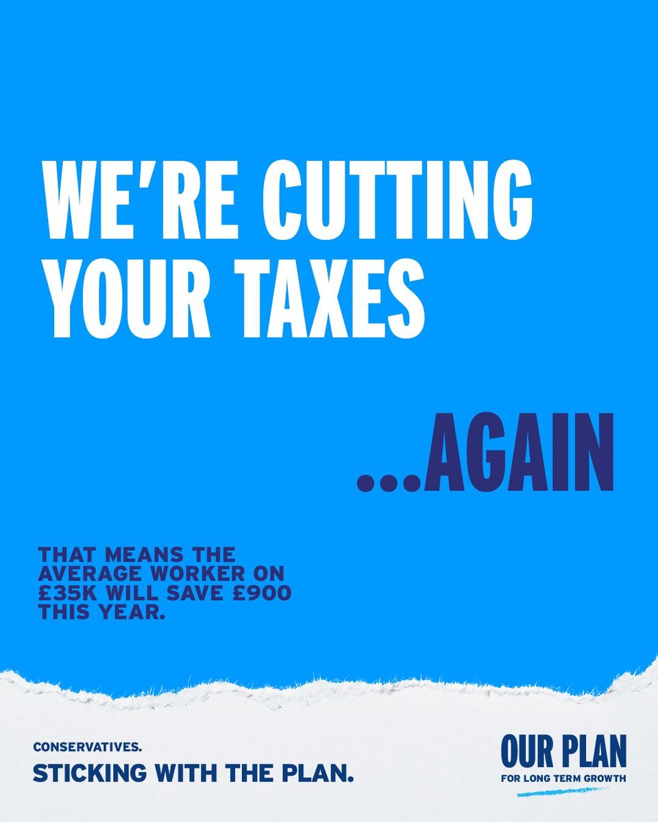 We're cutting taxes again, with a further 2% cut in National Insurance - from 12% in November to 8% in April.

Taken together with the measures at the Autumn Statement, that means someone on the average salary will save around £900 a year.
