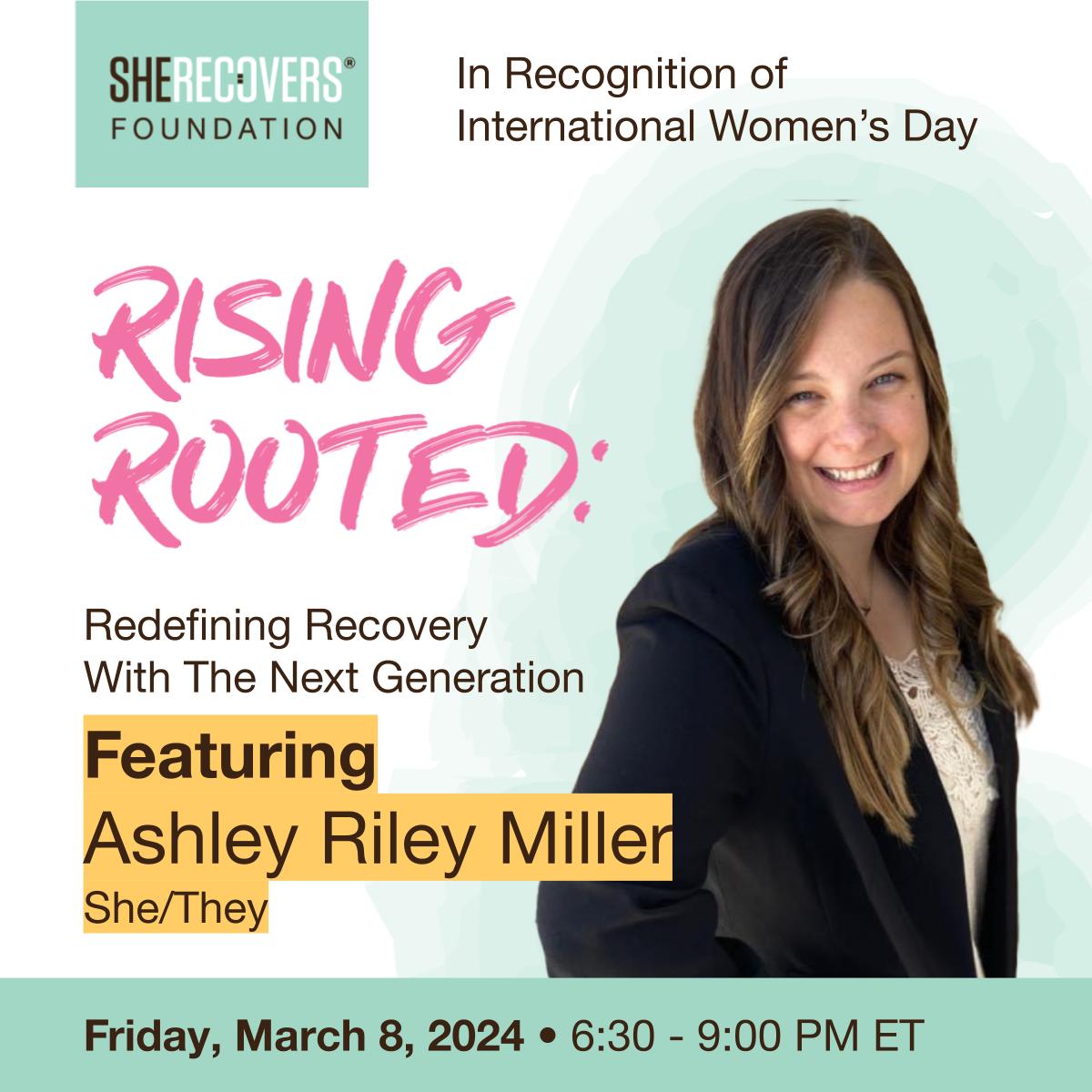 2 days until we redefine recovery with the next generation at the Rising Rooted! Presented by
@She_Recovers & supported by @soberlink
& @EatingRecovery Rise with us on March 8, 2024 >>> sherecovers.org/international-…… #SHERECOVERS #InternationalWomensDay #RedefineRecovery #RiseRooted