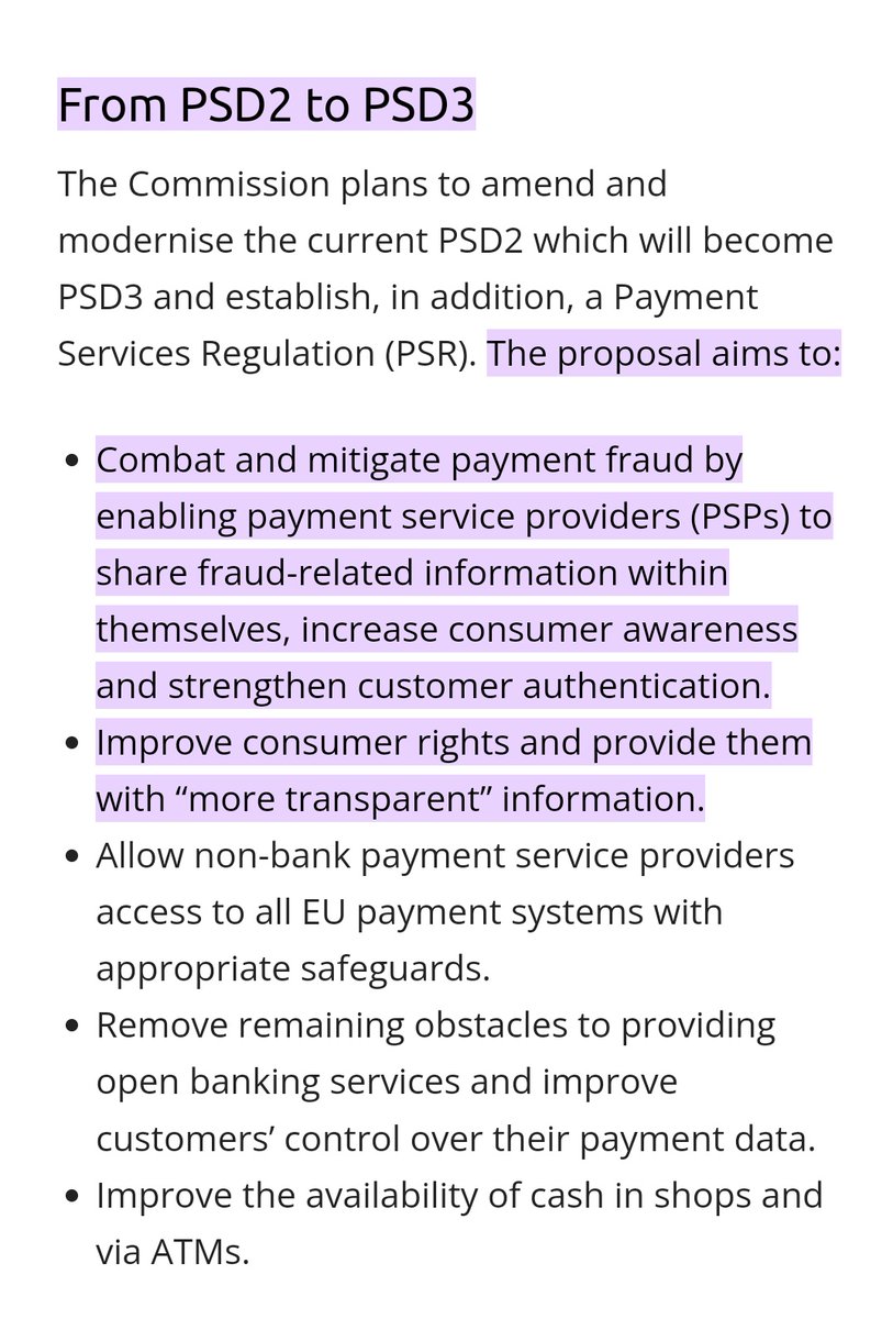 💥 The 'EUROPEAN COMMISSION'  has put forward proposals on the future of EU #payments by MODERNIZING the PSD2 legislation into PSD3 💥
fintechfutures.com/2023/06/europe…