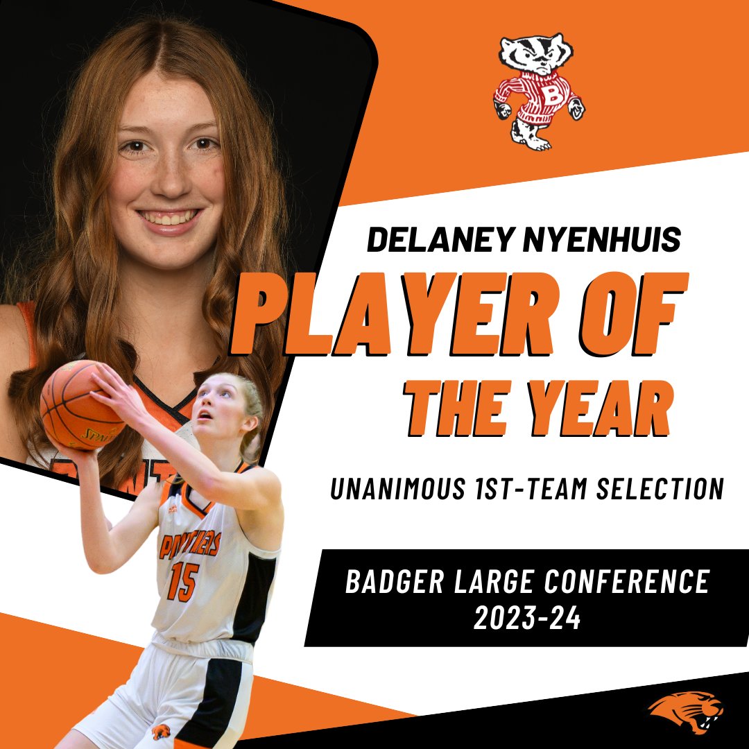A huge congrats to Delaney!  Unanimous First Team Badger Large Selection and Conference Player of the Year!  Way to go <a href="/DelaneyN20/">Delaney N</a>