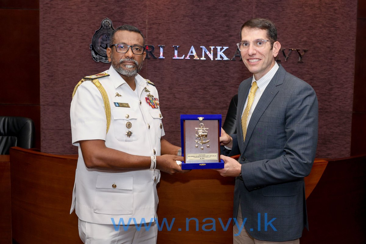 A delegation from the @HQAirUniversity, led by Col Adam W. Hilburgh, called on the Commander of @srilanka_navy, VAdm Priyantha Perera at Navy Headquarters in Colombo 06 Mar. Read more: news.navy.lk/eventnews/2024…