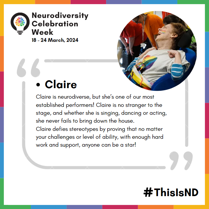 🧠Neurodiversity Celebration Week🧠 We're supporting Neurodiversity Celebration Week by showcasing the achievements of those within Aspire and challenging stereotypes. Today we're celebrating: Claire! @NCWeek #ThisIsND #NeurodiversityCelebrationWeek #NeurodiversityWeek #NCW