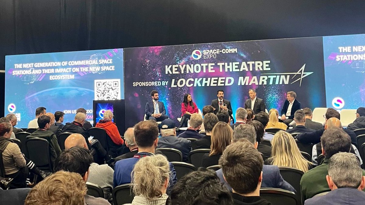 A full house to hear about the different approaches to commercial space stations that will one day replace the ISS - at #SpaceComm / #SpaceCommExpo

space-comm.co.uk/session/next-g…