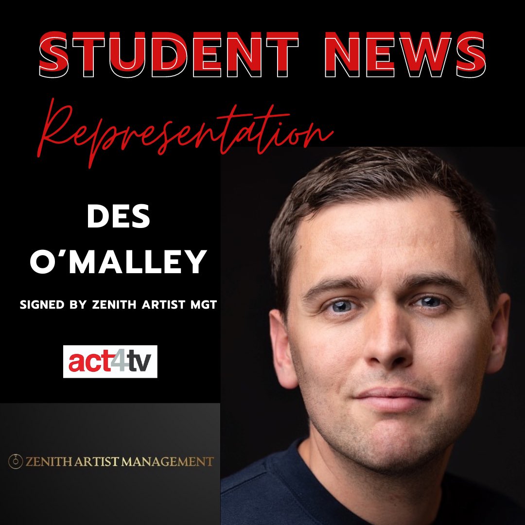 Congratulations to our online student Des O’Malley who has recently gained new representation with <a href="/ZenithArtistMgt/">Zenith Artist Management</a> !!🎉✨

Wishing you the best of luck on your new journey Des, well done!👏 <a href="/DesOMalley1/">Des O'Malley</a>