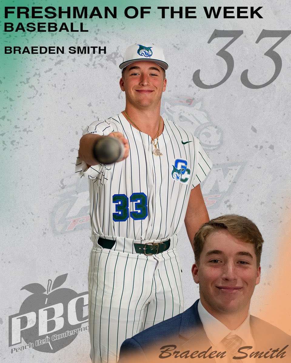 NOHS_Baseball's tweet photo. Congratulations to former North Oconee Titan, BraedenSmith, on being named the Peach Belt Conference Freshmen Baseball Player of the Week.
🗓️February February 26th- March 3rd
#Legend22
#BuiltDifferent
#OurBrand https://t.co/RT28L9kypA