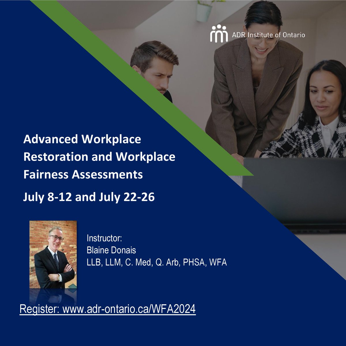 Back by popular request! Our Advanced Workplace Restoration and Workplace Fairness Assessment program is back with upgraded content! Sign up here: adr-ontario.ca/wfa2024 #Workplace #Restoration #mediation #Assessments