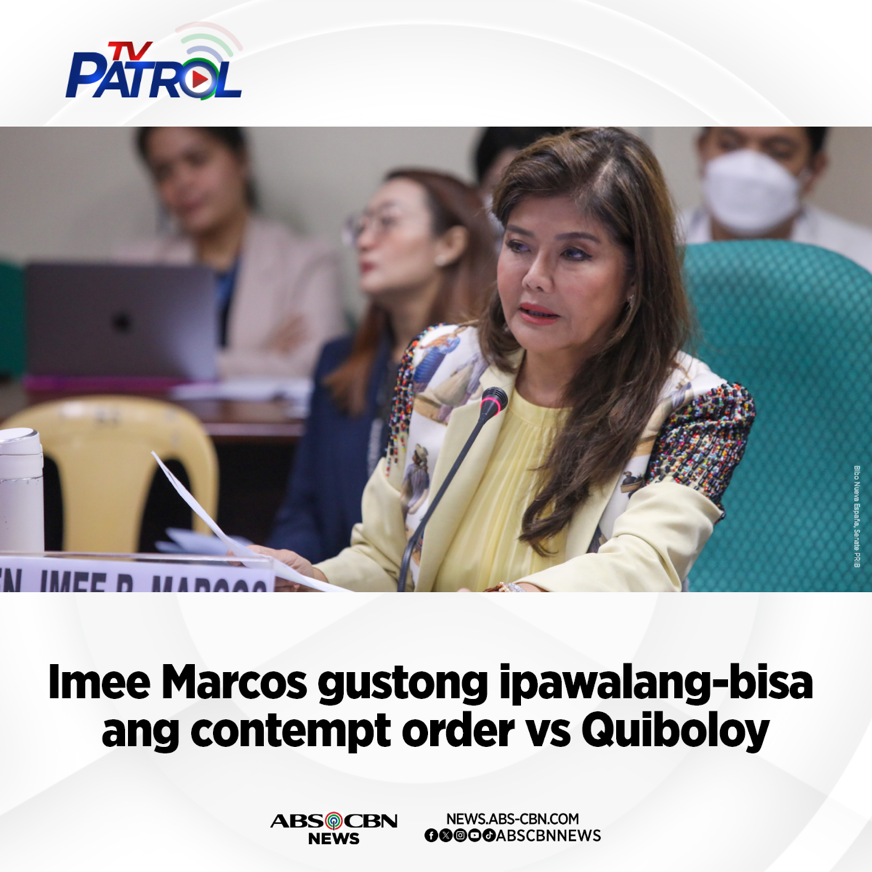 TVPatrol's tweet photo. Bukod kay Senador Imee Marcos, una na ring ipinahayag ni Sen. Robin Padilla ang pagtutol sa contempt order laban kay Apollo Quiboloy. 
 
Buong ulat: https://t.co/SIK8zQ6Nq0 https://t.co/oOKJjvyAeg