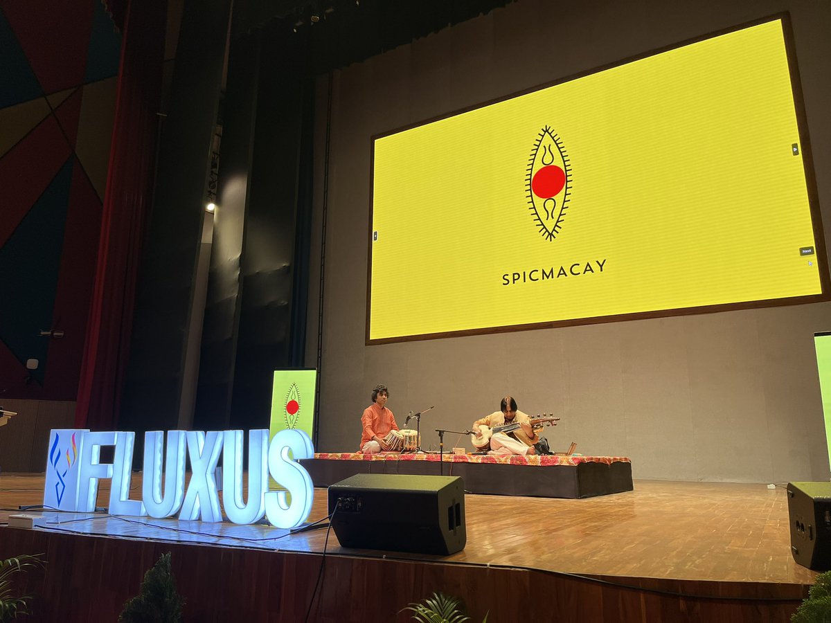 IITIOfficial's tweet image. #Spicmacay Had a soulful evening with Pandit Brij Mohan Narayan ji, Sarod Maestro, as part of the inaugural session of 11th edition of Fluxus.