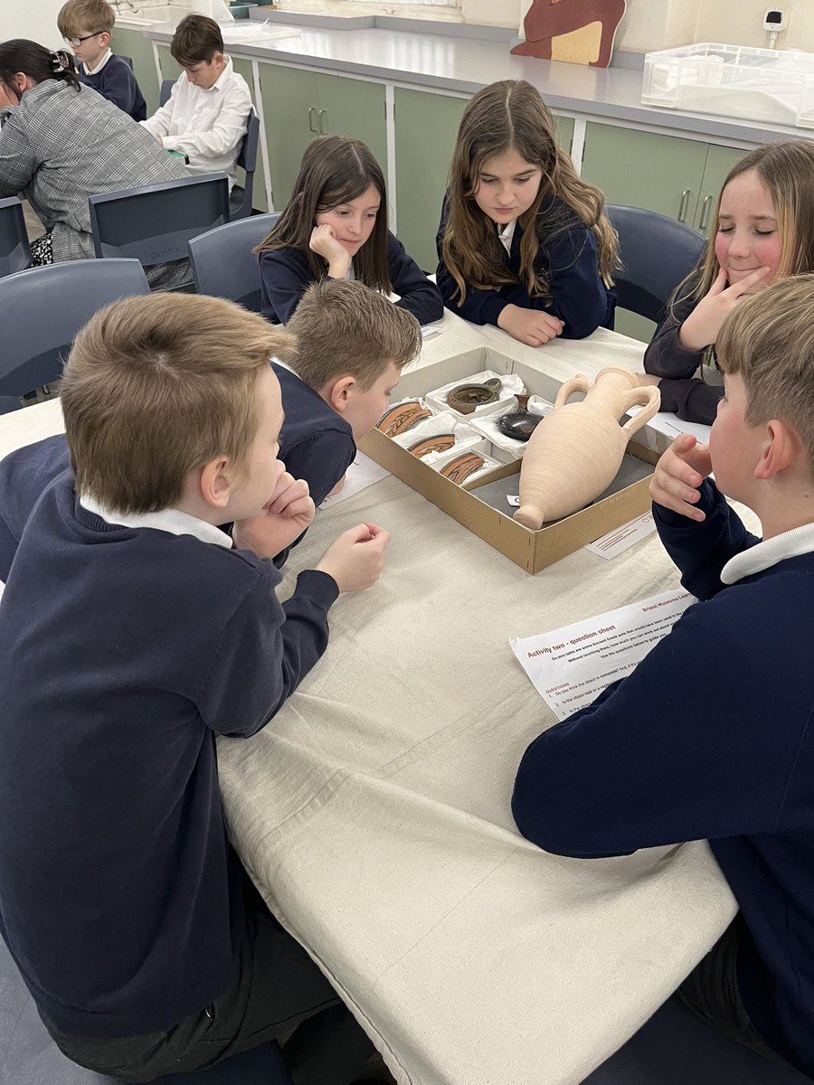 MMontgomBerrow's tweet photo. As archaeologists, we have been learning about Ancient Greece through artefacts such as pottery. We’ve had a fascinating day at @bristolmuseum. @BerrowPrimary 
@MissHuntBPCA https://t.co/VjGmXk7j2f