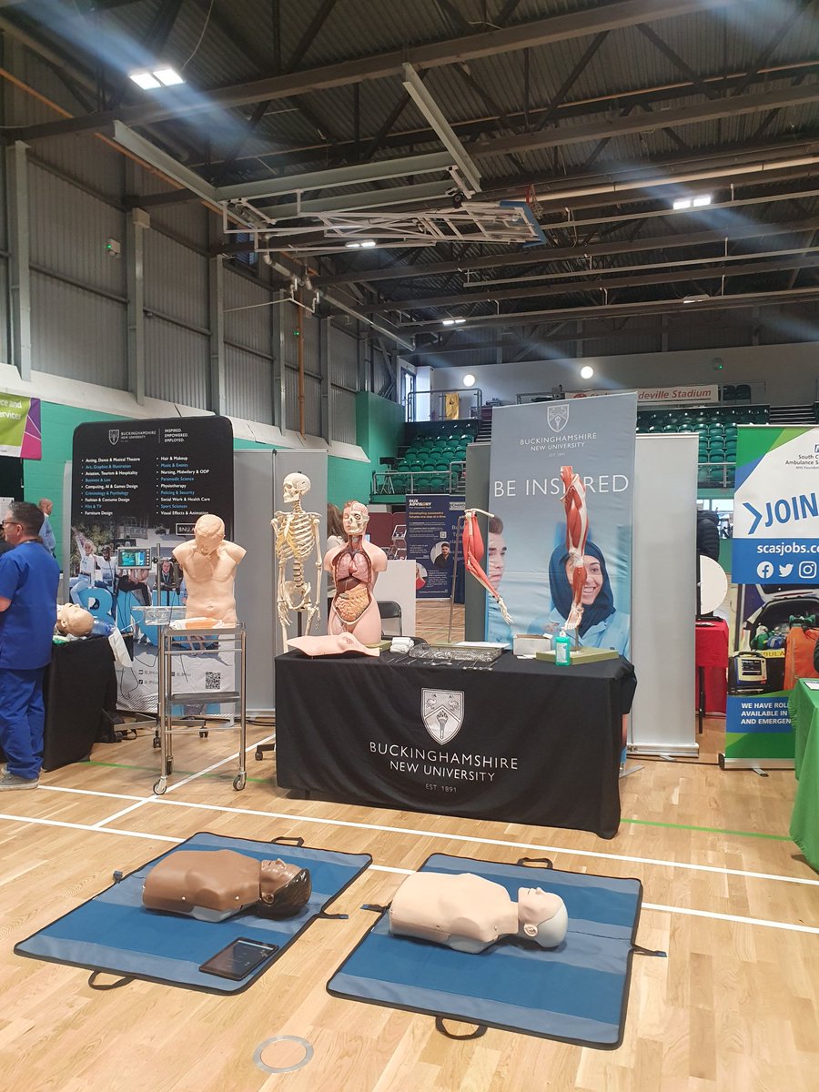 @_BNUni @BNUSchoolNandM @BNUInstitute at the #BucksSkillsShow today - highlighting their opportunities in #Nursing #Midwifery and #ODP for Bucks students!
