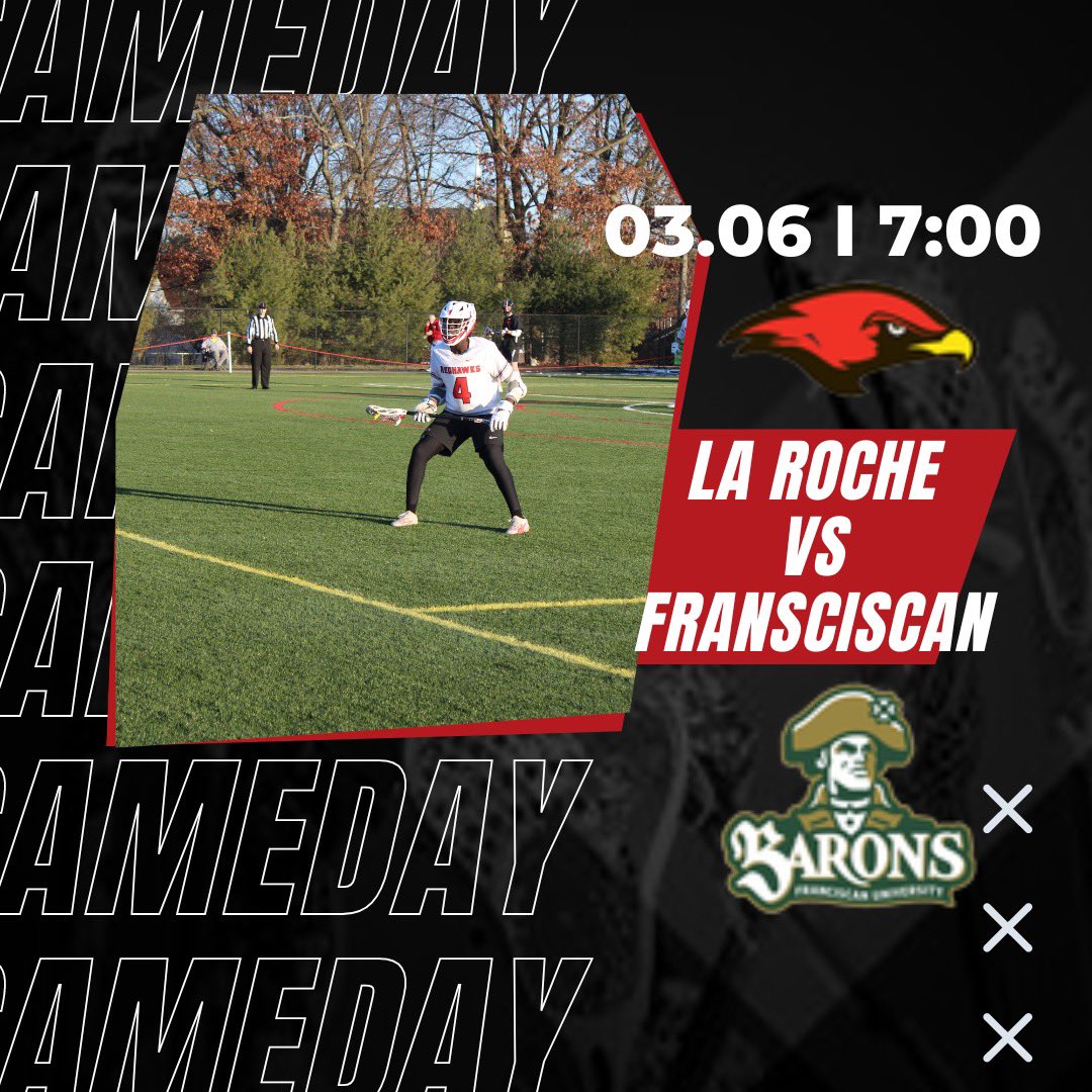 🥍 GAME DAY 🥍

🕰️ 7:00 PM
🆚 Franciscan University
📍 Steubenville, OH