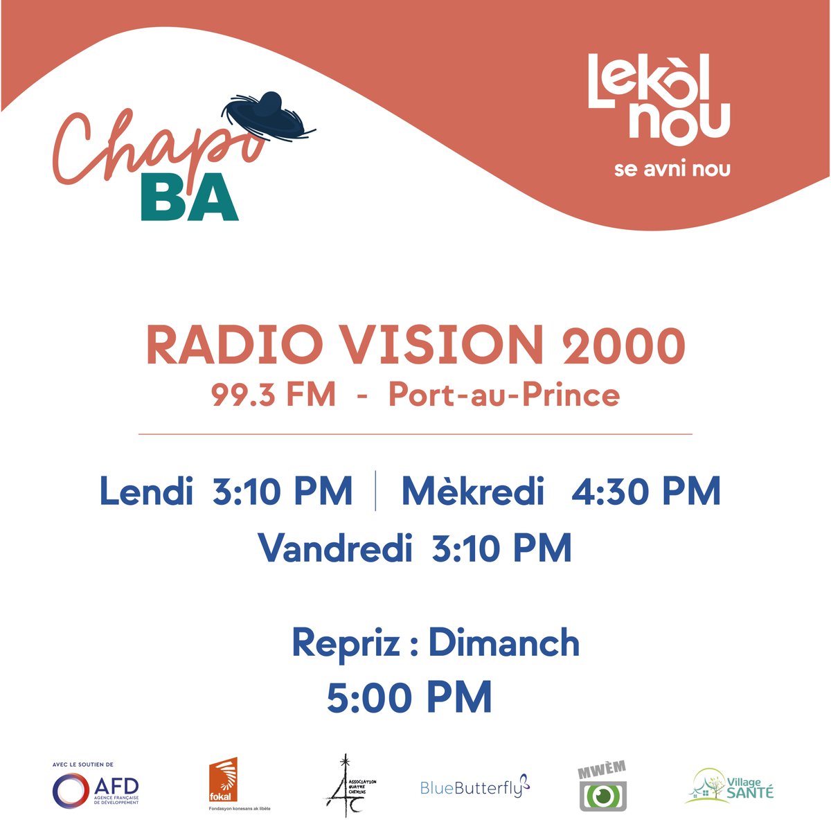 [2] siksè y ap fete ak relasyon yo ak moun nan anouraj yo. Branche radyo a nan orè ki nan afich sa a pou w tande feyton sa a <a href="/fokal/">FOKaL Design & Decor</a> pote pou nou !  
#chapoba #lekòlnou