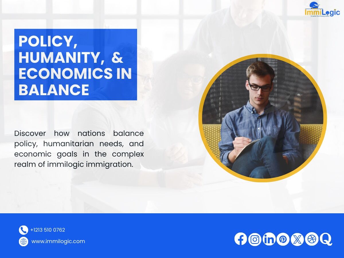 Navigating Policy, Humanity, and Economics in Immigration 🌍✨ 
Get in touch with us: immilogic.com  Call us +1 213 510 0762  

#ImmigrationPolicy #HumanitarianAid #EconomicGrowth #GlobalMigration #PolicyChallenges #HumanRights #EconomicEquity #MigrationManagement