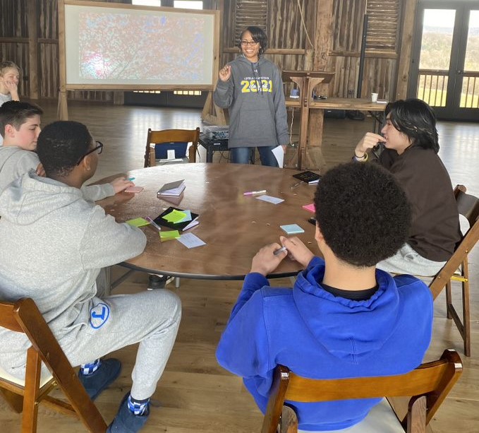 We recently held our inaugural Leading with Light retreat, which is designed for our student leaders in grades 8 – 11 and is centered around two key themes: leadership and self-care. This retreat is made possible through funding from The William C. Stocksdale ’21 Endowment Fund.