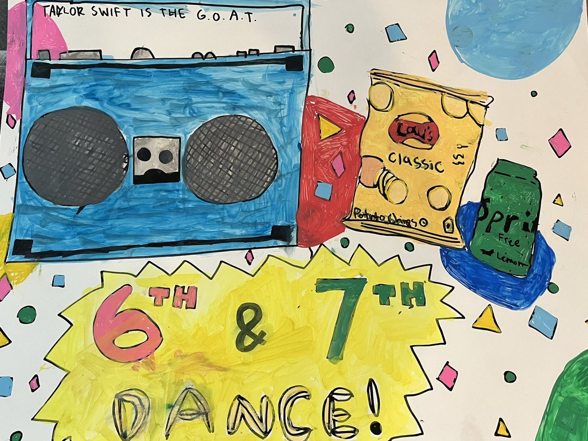 Reminder 6th/7th Grade DANCE TODAY (3/6) after school. Tickets will be $5 (even at the door). Snacks available for purchase for $1 each.