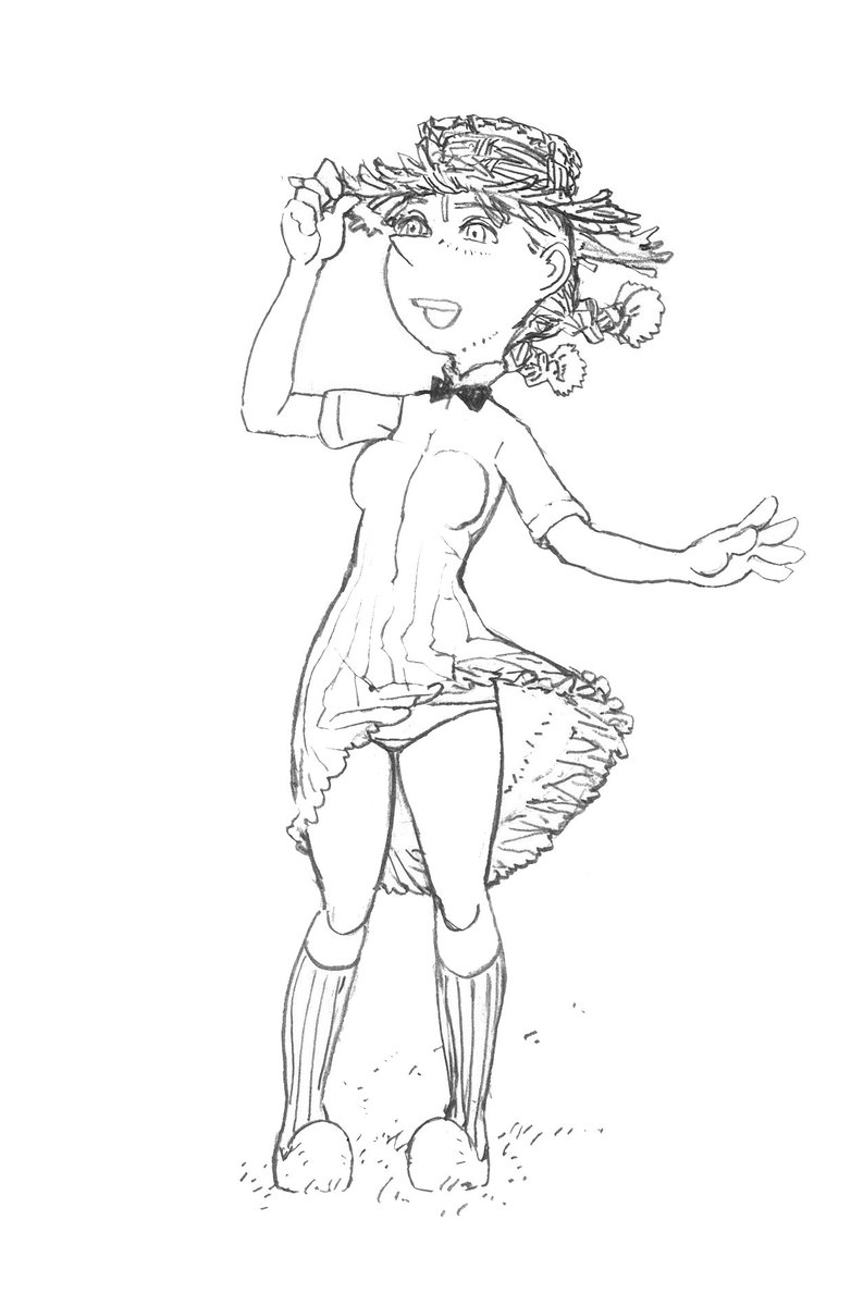 今日は三つ編みの日らしい
あんまり描いてないわね。 