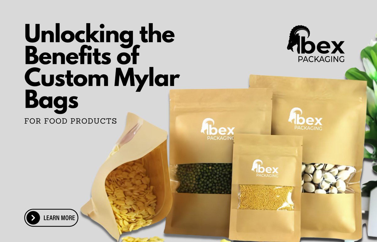 Discover the key to fresher, tastier food products with custom Mylar bags! 🌟🍽️ Unlock a world of benefits

#IBEXPackaging #mylarbags #custommylarbags #customprintedbags #customizedmylarbags #foodstorage #keepitfresh #protectfood #mylarmagic #mylar #custommylarpouches #zipper