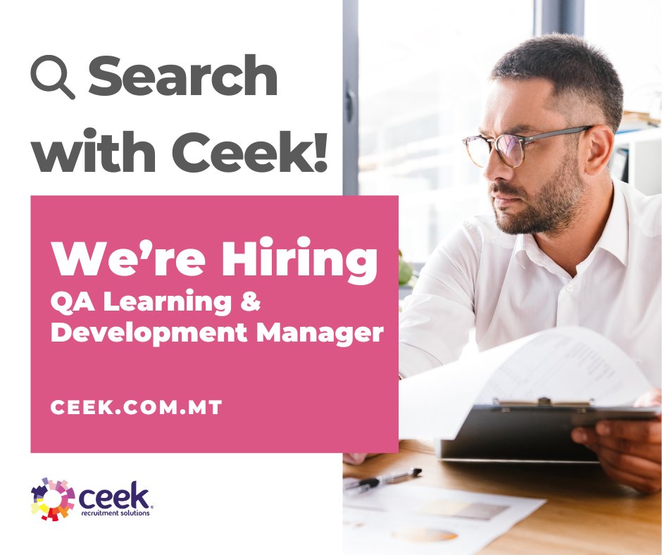 We're on the hunt for a QA Learning and Development Manager for our client based in Malta, a trailblazer in offering corporate services to global businesses. 

🚀 Interested? Connect with us at Ceek! 👇
jobs.ceek.com.mt/job/learning-a…

#qualityassurance #developmentmanager #malta