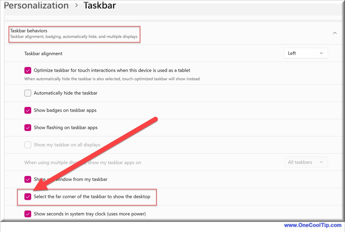 OneCoolTip's tweet image. 🖥️👀 Missing Your ‘Show Desktop’ Button? Here’s How to Get It Back in Windows 11!🖥️👀 

onecooltip.com/2024/03/missin…

#Microsodt @Microsoft #Windows @Windows #Windows11Taskbar or #DesktopShortcut #Windows11Update #TaskbarTips #ShowDesktopReturn #TechTips #OneCoolTip @OneCoolTip