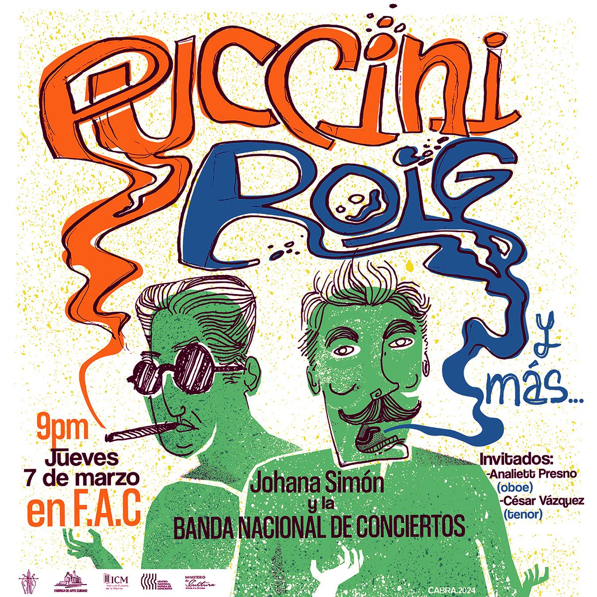 Banda Nacional de Conciertos de Cuba (@bandanac_cuba) on Twitter photo Esta semana nos llevamos "Puccini - Roig y más..." a la <a href="/fabricadeartecu/">Fabrica de Arte</a>. Con Johana Simón como anfitriona y los invitados Analiett Presno y César Vázquez. Los esperamos este jueves a las 9:00 p.m. en la Nave 3! Esta semana nos llevamos "Puccini - Roig y más..." a la <a href="/fabricadeartecu/">Fabrica de Arte</a>. Con Johana Simón como anfitriona y los invitados Analiett Presno y César Vázquez. Los esperamos este jueves a las 9:00 p.m. en la Nave 3!
