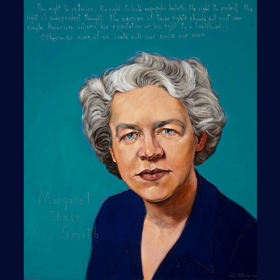 bangorlibrary's tweet photo. We are excited to welcome Dr. David Richards, Executive Director of the Margaret Chase Smith Library to our closing reception celebrating the portraits at the library. See you Saturday, March 23rd! #MaineStories #AmericansWhoTellTheTruth #MargaretChaseSmith https://t.co/wVBx57PUJ0