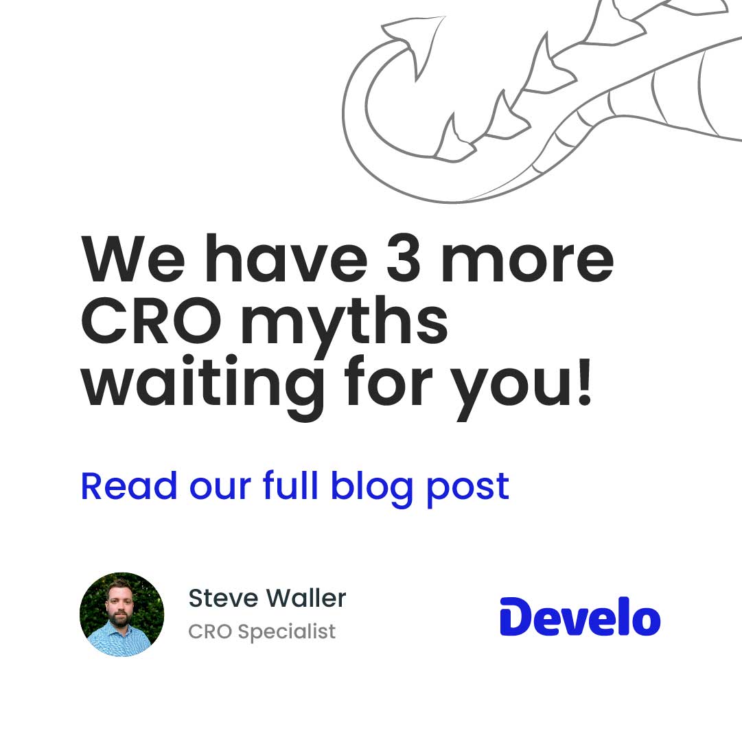 CRO is one of the most poorly understood areas of digital marketing, yet one of the most effective.

Why pay for more website traffic before you've maximised revenue from the customers you've already got? 🛒

🐉 Learn more in our Myths of CRO article
l8r.it/uk4s