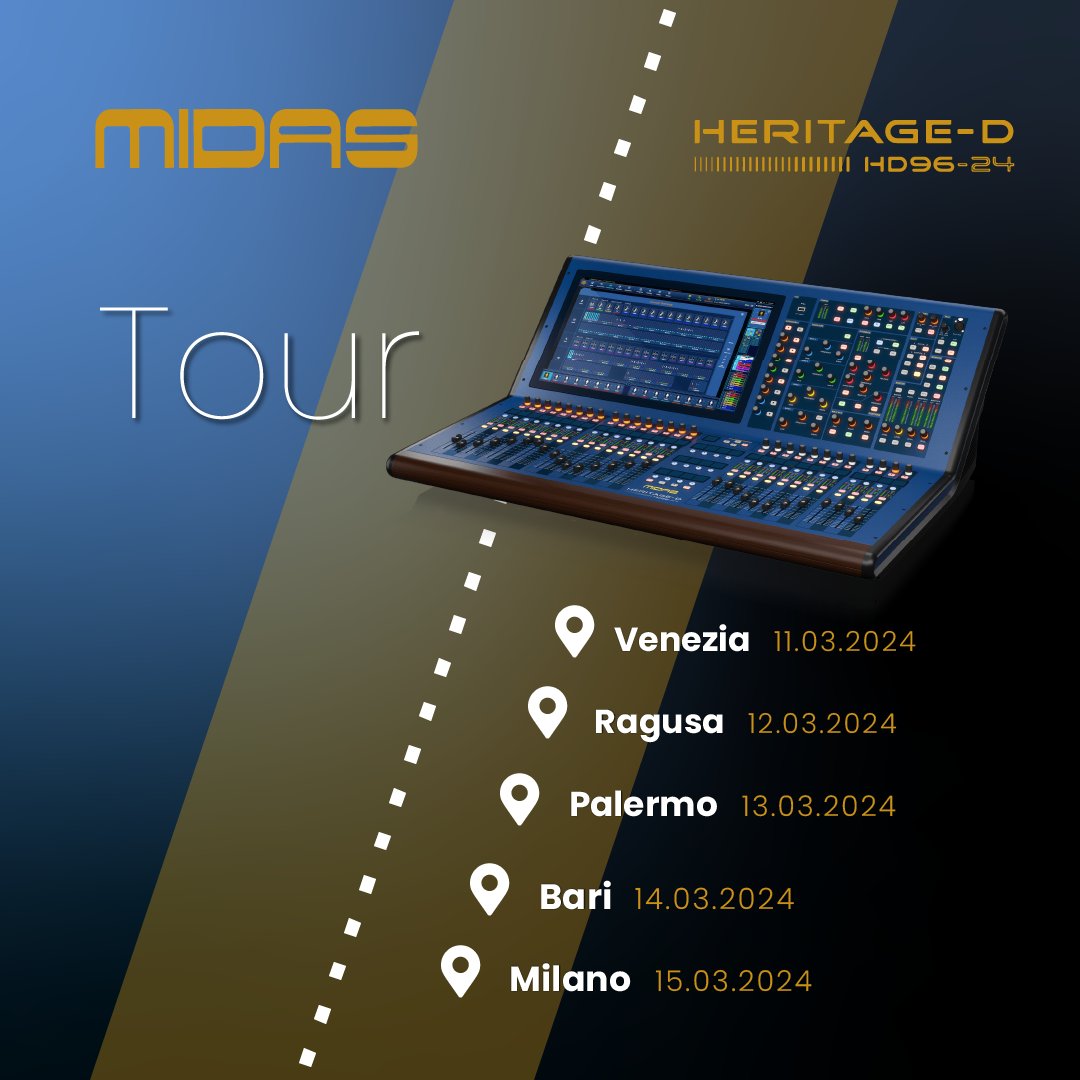 #WhatsOnWednesday - Anyone looking for HD96 Training in Italy? 🇮🇹 The best part? Registration is free here 👉 ow.ly/Jihi50QMlb1 #midasconsoles #soundengineer #audioengineer #livesound #mixengineer #proaudio #prosound #live #livemusic #audio #training