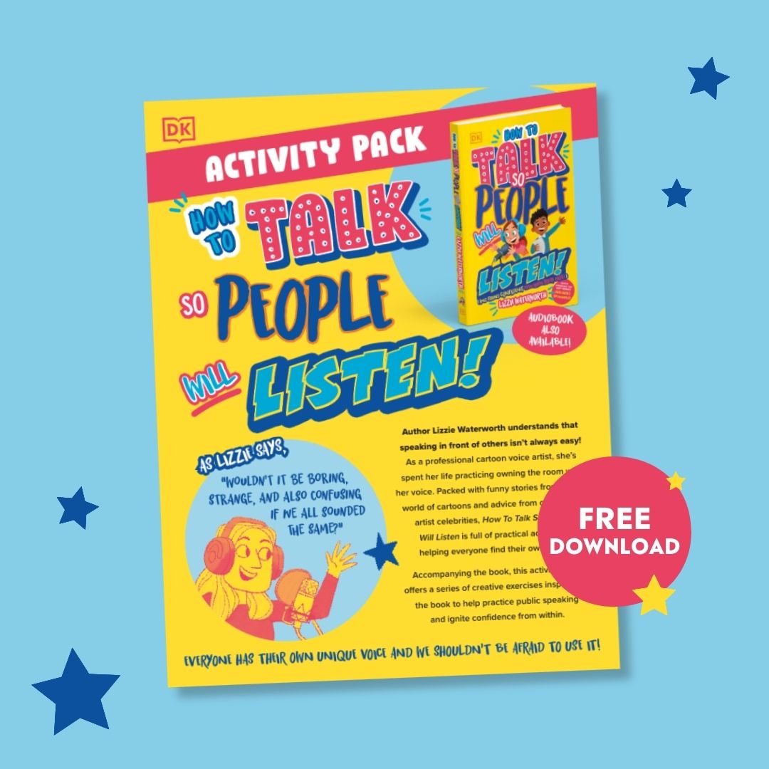 How To Talk So People Will Listen is full of practical advice for helping everyone find their own voice! Our accompanying free activity pack offers creative exercises inspired by the book to help kids practice public speaking and ignite confidence. learning.dk.com/us/downloads/h…