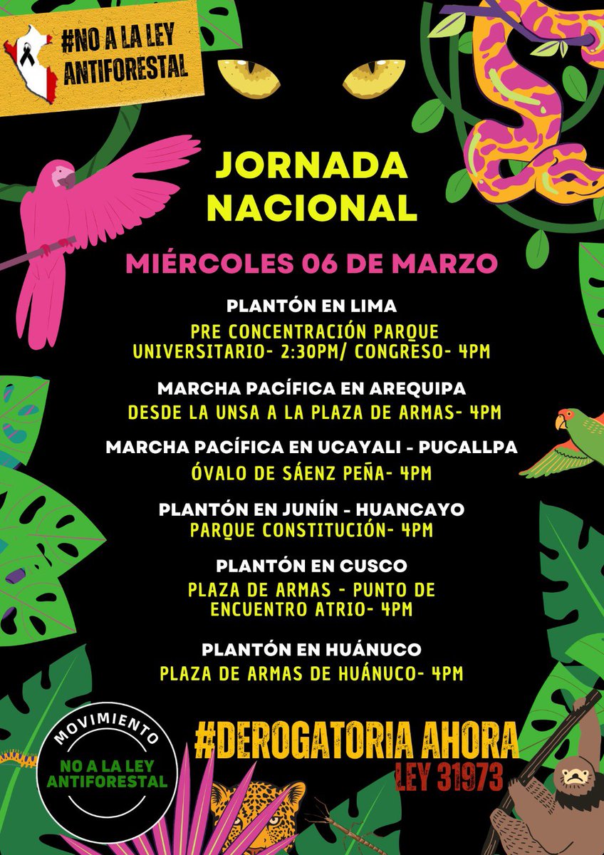 jurrunaga's tweet image. Hoy marcha a nivel nacional en contra de la #LeyAntiforestal #DerogatoriaAhora