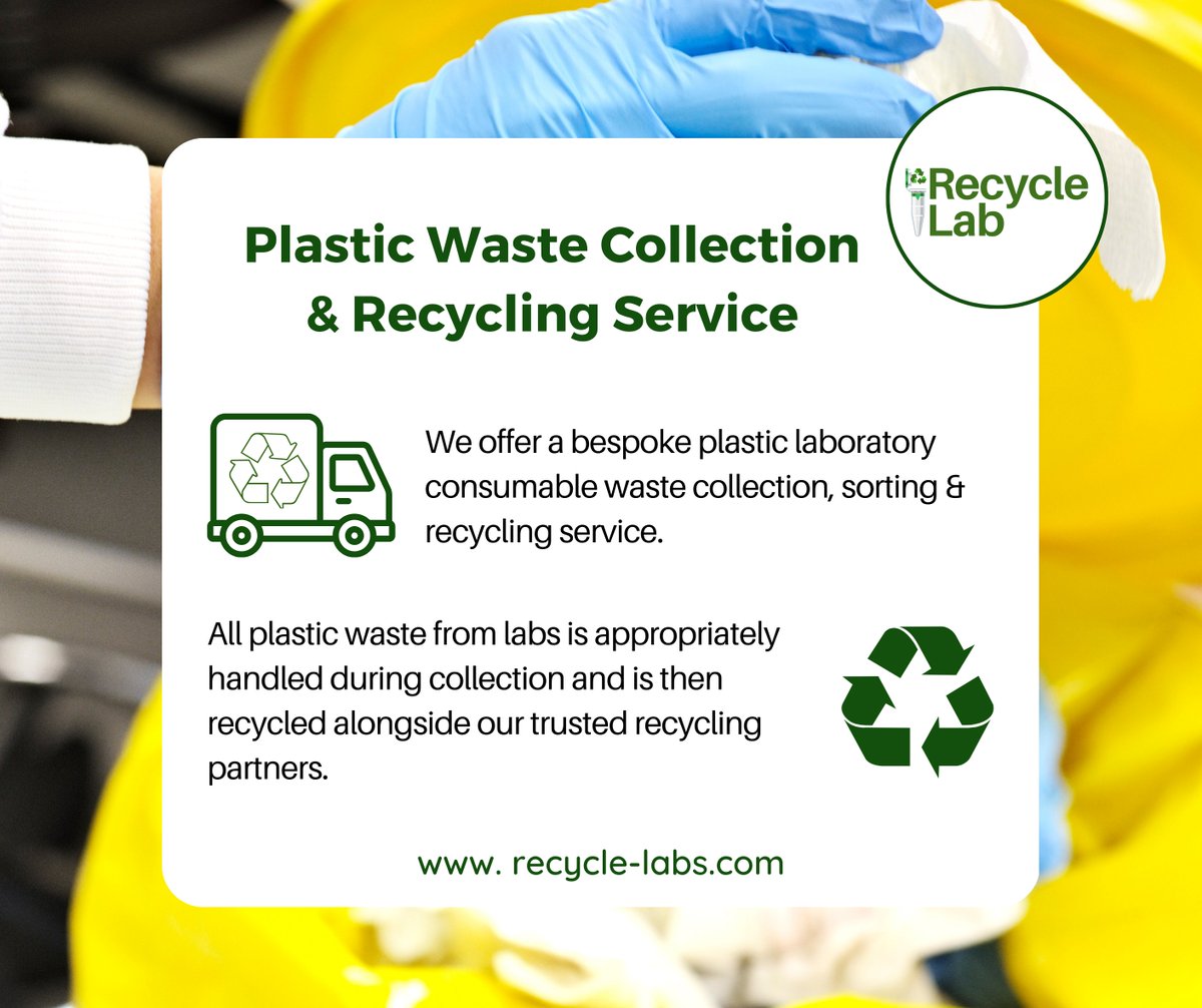 Recycle_Lab's tweet image. RecycleLab&apos;s Plastic Waste Collection Service! 🌍♻️ 

Our tailored service caters to the science and healthcare industry. 

Let&apos;s reduce our carbon footprint together! ✅ 

Contact us for details. recycle-labs.com

#RecycleLab #PlasticWasteCollection