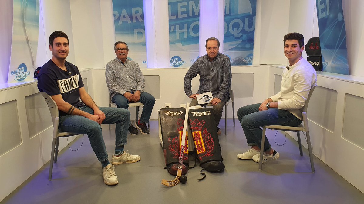 XaviGonFi's tweet photo. Avui al "Parlem d'hoquei" televisiu de @rtvvilafranca escalfem motors per la #HockeyPatines #CopaOK amb els jugadors del @cenoia @xavirovira4 i #IvanMorales que demà obren el torneig del KO contra el @cpcalafell als quarts de final. @JaumeBoquera https://t.co/qPSAggvNS3