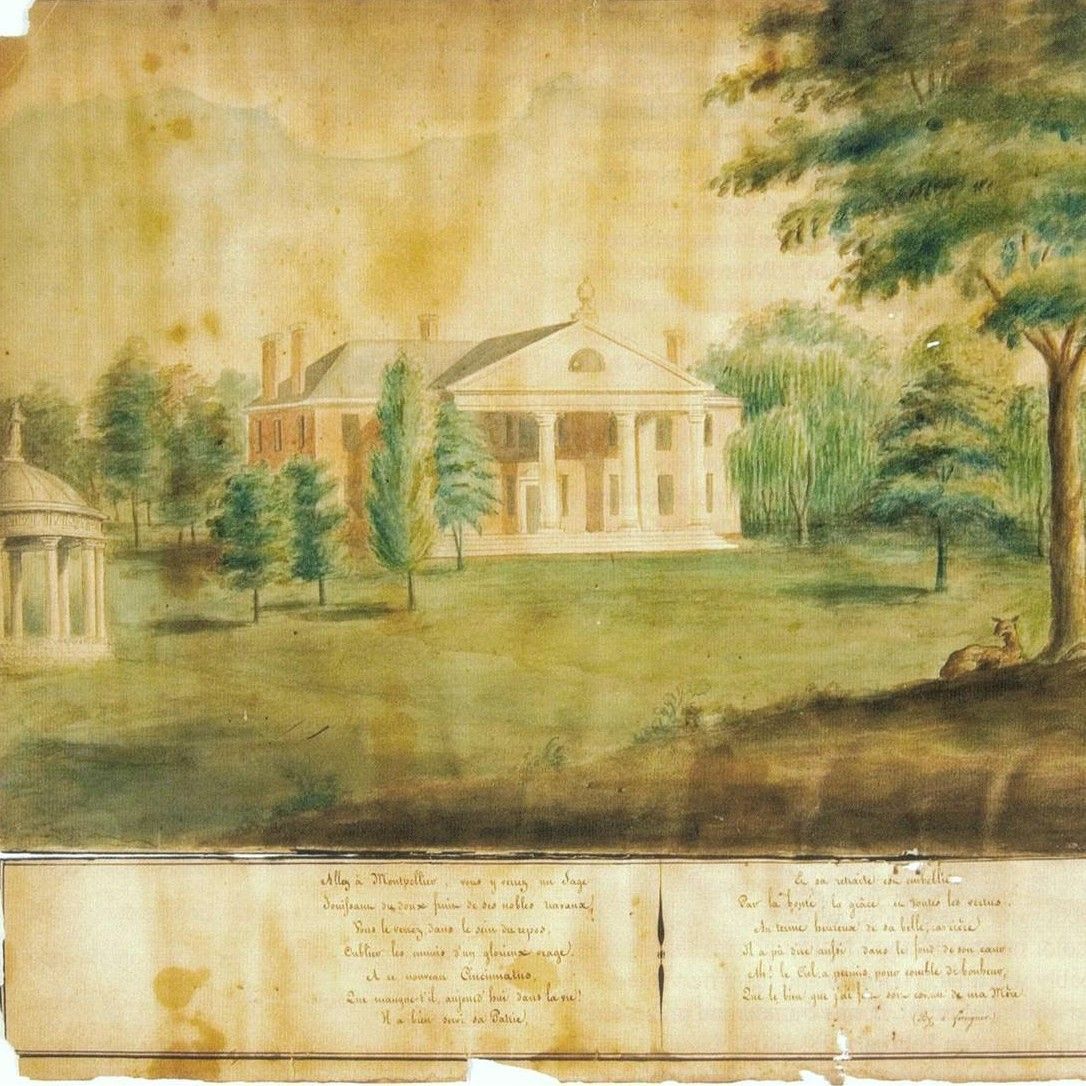 (1/3) It’s #WomensHistoryWednesdays! Anna Maria Thornton was a friend of the Madisons who painted a watercolor of the Montpelier house and its proposed temple. Thornton also kept a #diary of her life in Washington from 1793 to 1865.