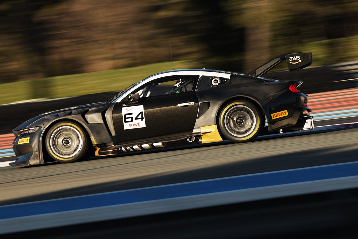 After a late start on Tuesday, the new Ford Mustang has completed a solid morning of testing at Circuit Paul Ricard 💪 #FanatecGT | #GTWorldChEu