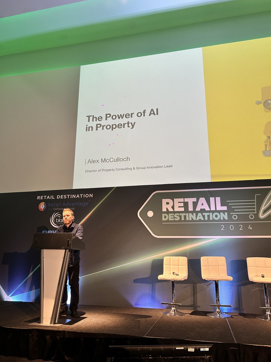 We’re now delving into the wonderful, exciting and slightly scary world of AI. Alex McCulloch from @caci_ltd is here to help us understand how we can harness its power and use it in property and placemaking. #RDLIVE24
