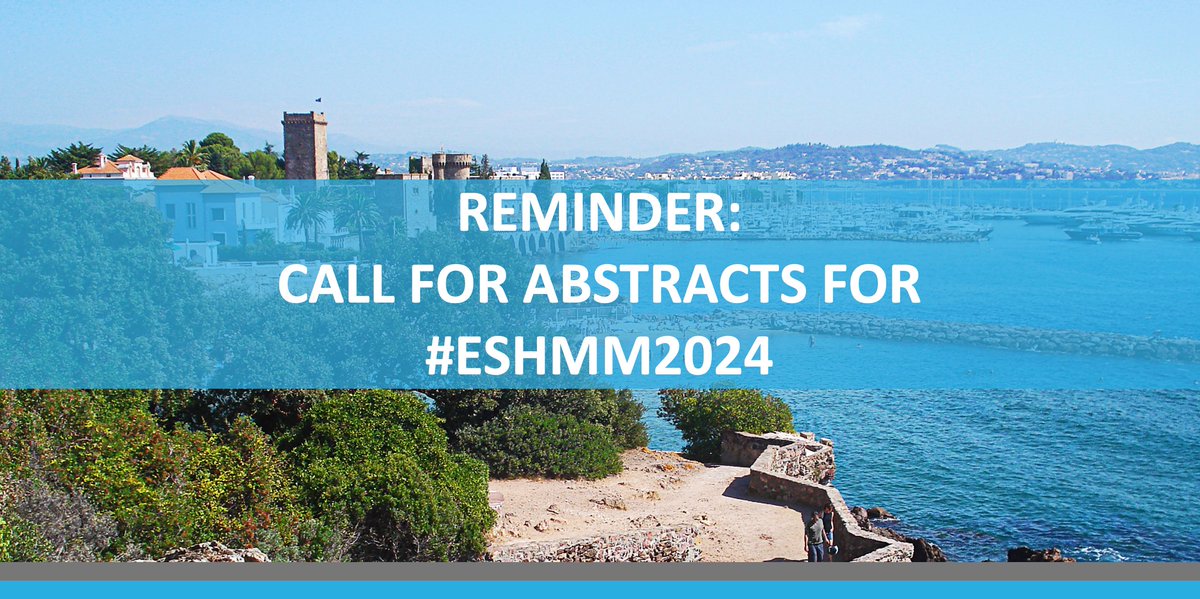 📣 #ESHMM2024 REMINDER: CALL FOR ABSTRACTS!
Submit yours now ➡ bit.ly/3WOpbaI
7th Translational Research Conference
MULTIPLE #MYELOMA
🗓️ Join us on October 4-6, 2024 in Mandelieu-La Napoule 🇫🇷
Chairs: Hartmut Goldschmidt, @MyMKaiser, @SLentzsch
#ESHCONFERENCES #MMsm