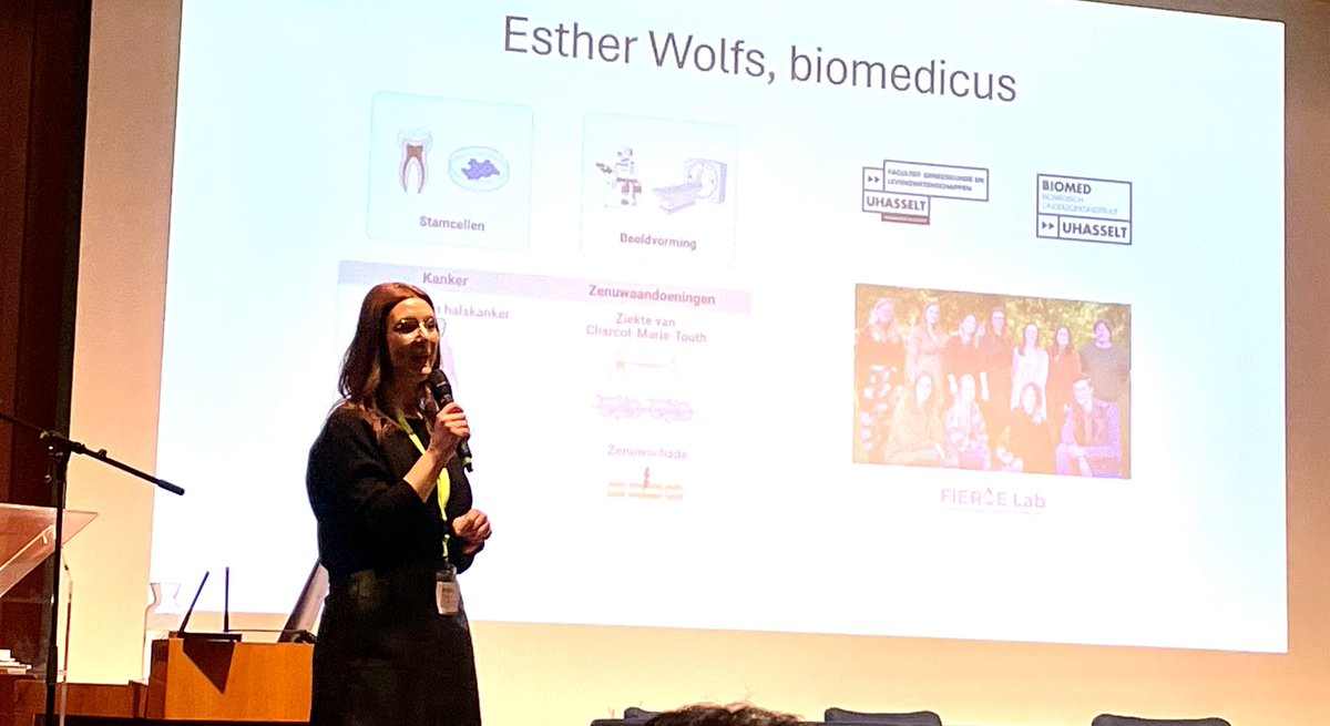 @burtin_chris stelt de nieuwe leden van de @JongeAcademie voor. Proficiat @esther_wolfs van @BIOMED_UHasselt @GLW_UHasselt ! Mooi ambities om bij te dragen aan innovatief biomedisch onderzoek. Proficiat aan alle nieuwe leden ! @uhasselt @VLIRnws