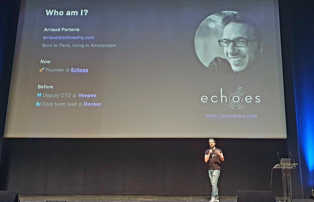 Happy to catch up w/ <a href="/icecrime/">Arnaud Porterie</a> at <a href="/FlowConFR/">FlowCon France</a> and get his take on the debate on developer productivity