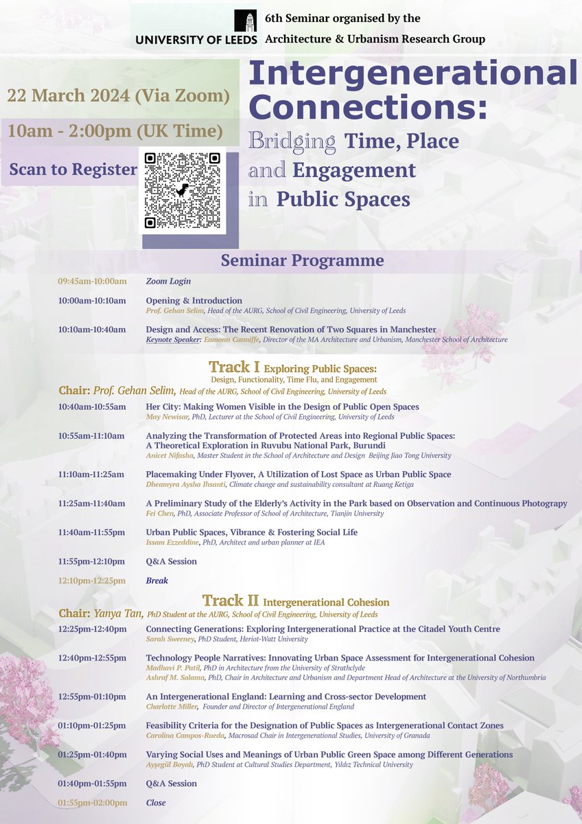 Join our upcoming seminar on 22nd March. The seminar is organised by the <a href="/Arch_Urbanism/">Leeds Architecture and Urbanism Reserach</a>(AURG) at @LeedsUniCivil, University of Leeds.

Registration is required to attend the seminar via Zoom：…banintergenerational.eventbrite.co.uk