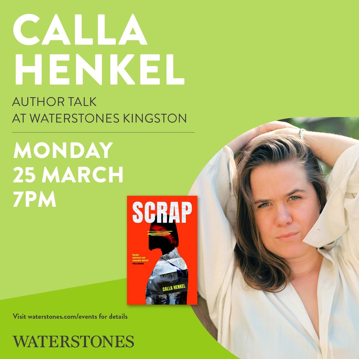 Calla Henkel will be visiting the shop to discuss her amazing new book SCRAP. The wonderful @JuliaArmfield will also be in attendance, chairing the event. An event you don’t want to miss! Tickets available now: shorturl.at/dhjD3 @HodderBooks @HodderFiction