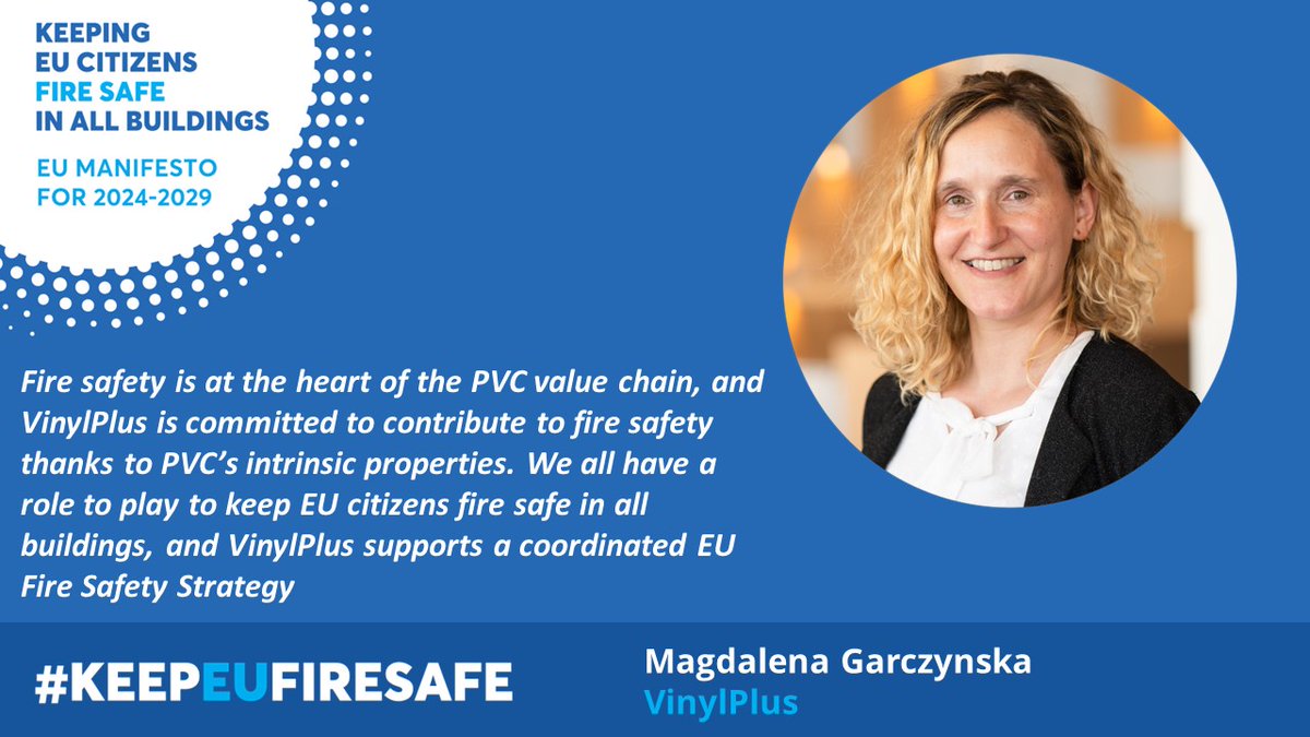 VinylPlus supports the #KeepEUFireSafe Manifesto

Let’s keep EU citizens fire safe in all buildings!🏡🧯🇪🇺

Check out the manifesto here ➡ keepeufiresafe.org