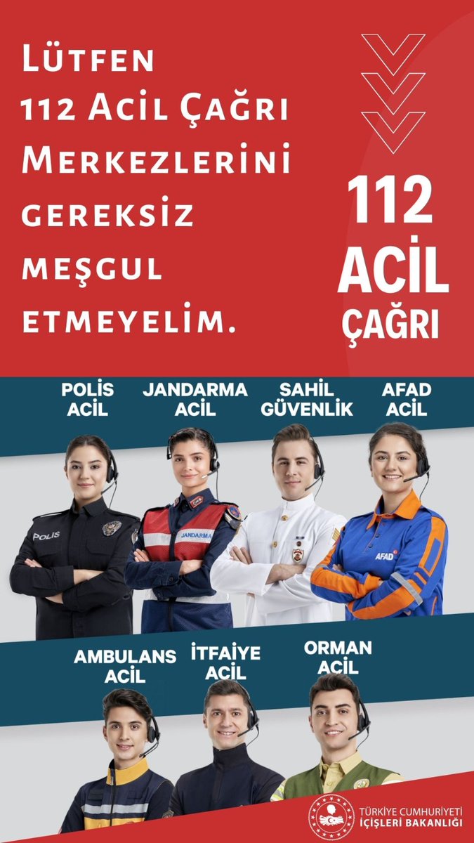 Acil durum çağrıları, hayat kurtarmak ve güvenliğinizin sağlanması adına kritik öneme sahiptir. 🚑🚔🔊 

#112 Acil Çağrı Merkezlerini gereksiz yere meşgul eden asılsız ihbarlar, gerçek acil durum çağrılarını geciktirebilir ve ciddi sonuçlara yol açabilir.

112'yi gereksiz yere
