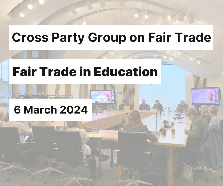 An excellent @ScotParl Cross Party Group on Fair Trade this afternoon with a focus on Fair Trade in Education. ➡️#fairtrade #sustainability #globalcitizenship #SocialJustice #SDG12 #activeparticipation #interdependence #community Thanks to all who joined us. @colinsmythmsp